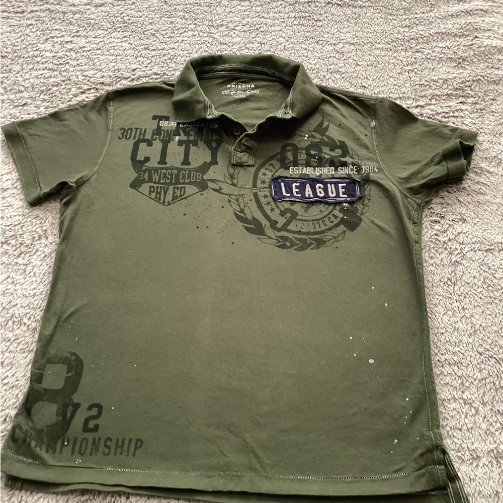 Arizona Jean Company Dark Green Polo Shirt